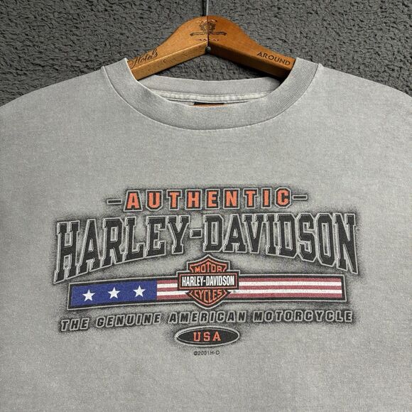 Vintage Harley Davidson T-Shirt Mens Medium 90’s Made USA Single Stitch Flames - Picture 9 of 14
